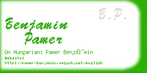 benjamin pamer business card